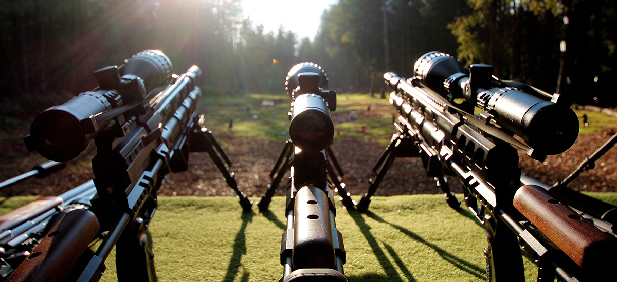 Extreme Power Air Rifle Three Rifles Through Scopes Slide Three Air Rifles