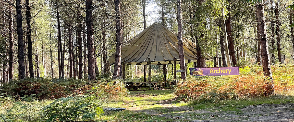 Archery Area with Parachute Cover