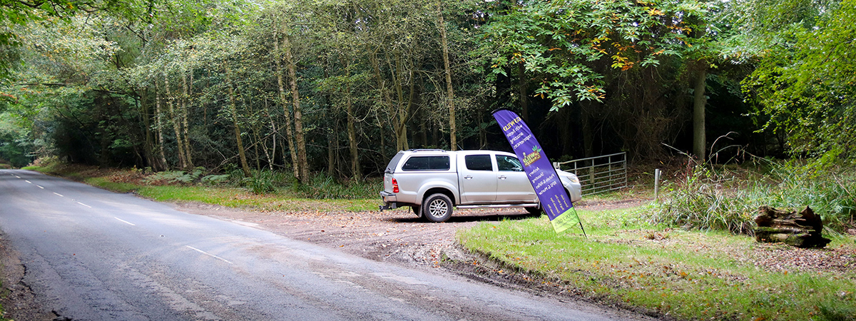 Entrance Looking North East with Banner