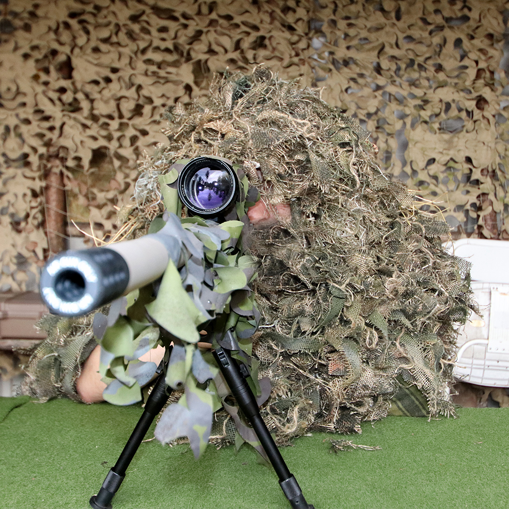Camouflaged at Range with Air Rifle