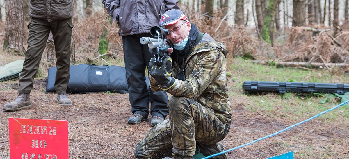 Man Kneeling at HFT Course