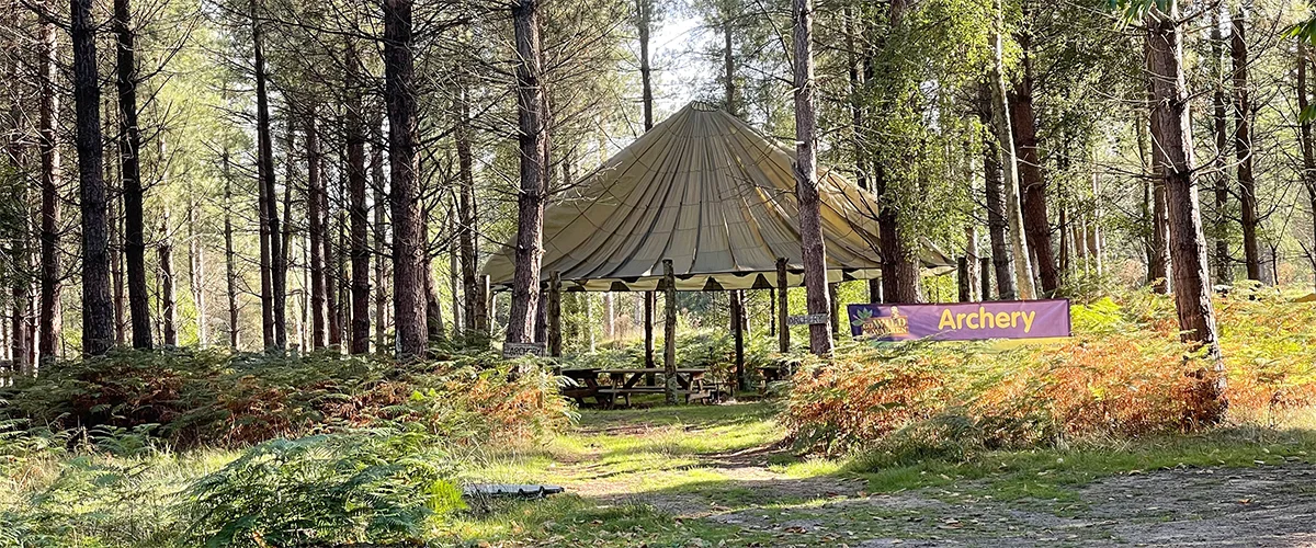 Archery Area with Parachute Cover